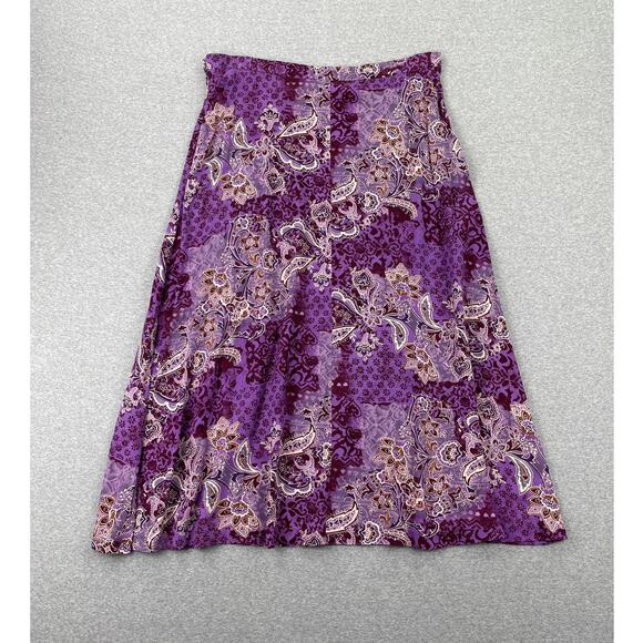 y2k Coldwater Creek Floral Maxi Skirt PL Purple Paisley Fairy Whimsigoth Boho - Picture 2 of 11